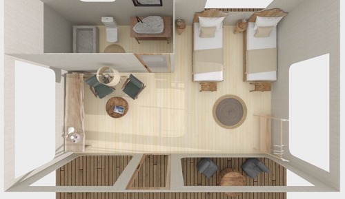 Habitación estándar con 1 cama doble o 2 individuales, lanai, vistas a la montaña