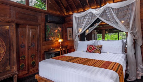 Casa de campo estándar, 1 cama doble, balcón, vistas al jardín