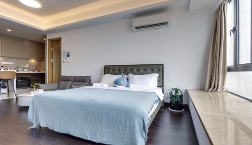 Suite estudio Confort, cocina, vistas al jardín