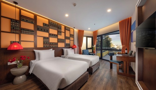 Habitación ejecutiva con 1 cama doble o 2 individuales, terraza