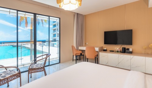 Habitación Deluxe doble, balcón, vistas al mar
