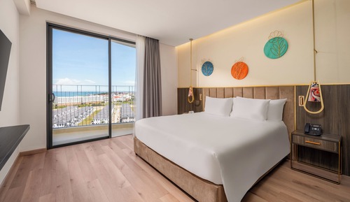 Estudio, 1 cama de matrimonio grande, vistas al mar