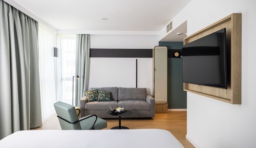 Habitación, 1 cama de matrimonio grande con sofá cama