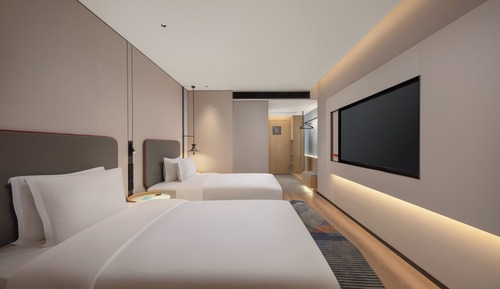 Habitación estándar, 2 camas dobles, vistas a la ciudad