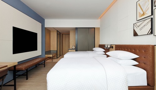 Habitación Premier, 2 camas dobles, vistas a la ciudad