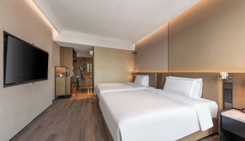 Habitación de lujo con 2 camas individuales, vistas a la ciudad