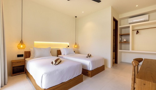Habitación Deluxe con 2 camas individuales, vistas al jardín