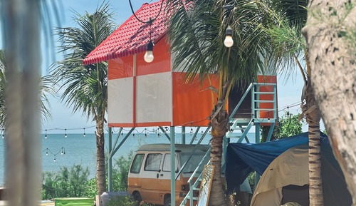 Casa en un árbol básica, 1 cama de matrimonio, vistas a la playa
