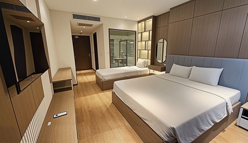 Habitación triple ejecutiva, vistas al jardín