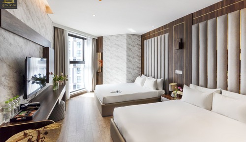 Habitación cuádruple ejecutiva, vistas al jardín