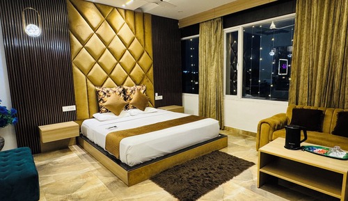 Habitación de lujo, 1 cama de matrimonio grande, baño privado, vistas a la ciudad