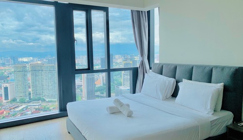 Suite superior, varias camas, vistas a la ciudad