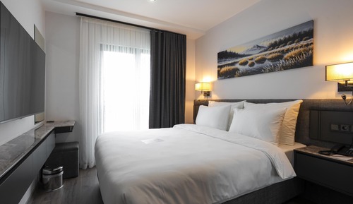 Suite, 1 cama de matrimonio grande, cocina, vistas al mar