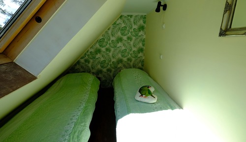 Habitación básica doble, baño compartido, vistas al complejo turístico
