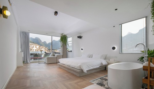 Habitación de diseño doble, 1 cama de matrimonio grande, vistas a la ciudad, en esquina