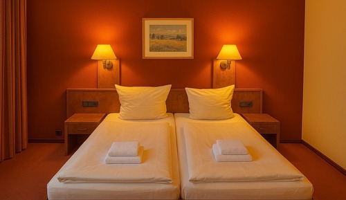 Habitación Confort doble, 2 camas dobles, vistas al parque