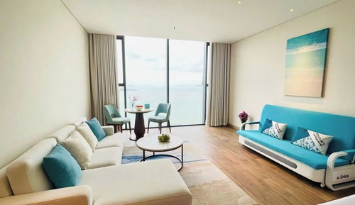 Estudio Elite, 1 cama de matrimonio grande con sofá cama, vistas al mar