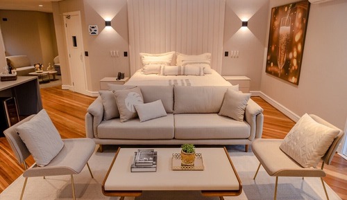 Imperial Suite com varanda, vista, sauna privativa, banheira de hidromassagem e cama king