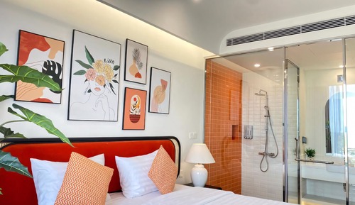Apartamento Deluxe, 1 cama de matrimonio grande, cocina, vistas a la ciudad