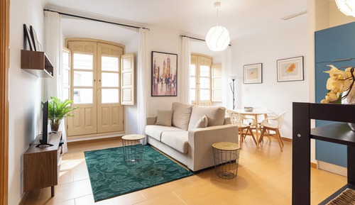 Apartamento estándar, 1 cama doble con sofá cama, cocina, vistas a la ciudad