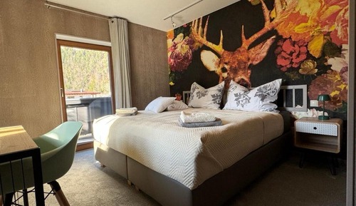 Habitación clásica con 1 cama doble o 2 individuales, balcón, vistas a la montaña