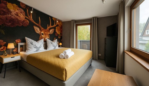 Habitación clásica con 1 cama doble o 2 individuales, balcón, vistas a la montaña