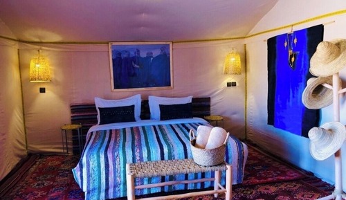 Habitación clásica con 2 camas individuales, patio, vistas al desierto