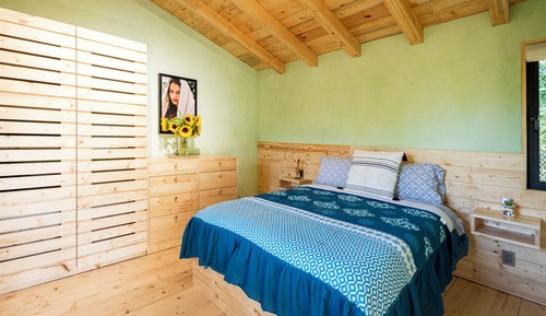 Bungalow de diseño, 2 habitaciones, cocina, vistas al jardín