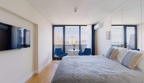 Estudio Premium, balcón, vistas al mar