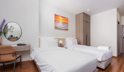 Habitación estándar con 2 camas individuales, vistas a la ciudad