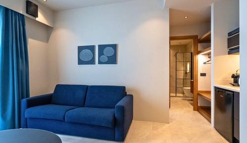 Suite Deluxe, 1 cama de matrimonio grande con sofá cama, cocina básica