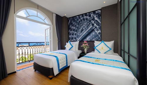 Habitación con 1 cama doble o 2 individuales, vistas al mar