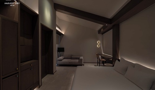 Habitación familiar, vistas al patio
