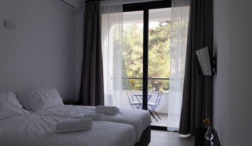 Habitación Confort con 2 camas individuales, balcón, vistas a la montaña