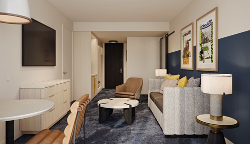 Suite, 1 cama de matrimonio grande con sofá cama, accesible en silla de ruedas (Aspen)