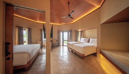 Villa familiar, 2 habitaciones, vistas a la playa