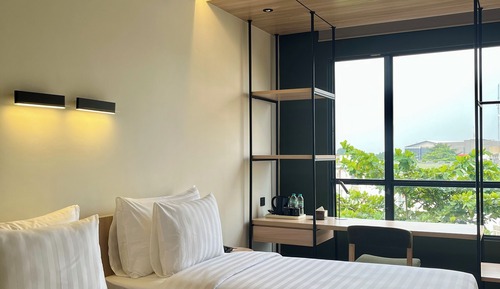 Habitación estándar con 2 camas individuales, vistas a la ciudad