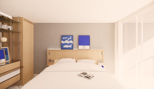 Habitación superior, 1 cama de matrimonio grande, balcón, vistas al mar