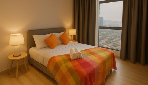 Apartamento superior, 2 habitaciones, balcón, vistas a la ciudad