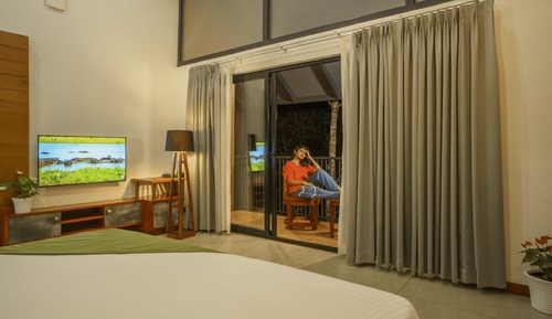 Dúplex Premium, balcón, vistas al jardín