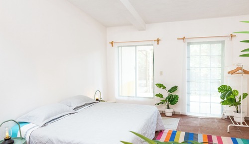 Habitación doble, baño privado, vistas al patio