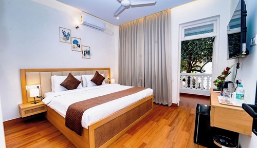 Habitación Deluxe doble, balcón, vistas al jardín