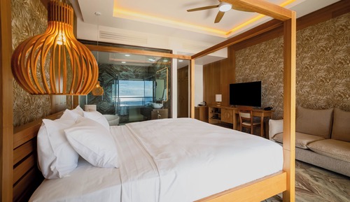 Habitación Deluxe doble, balcón, vistas al mar