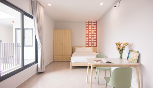 Apartamento básico, vistas al jardín