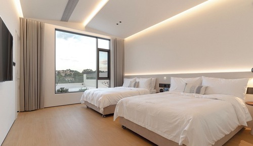 Habitación clásica con 2 camas individuales, vistas al mar