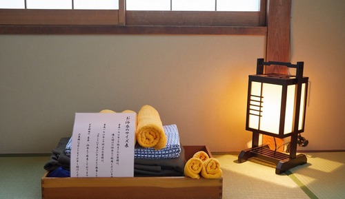 Habitación de estilo japonés con dos camas individuales, no fumadores, frigorífico