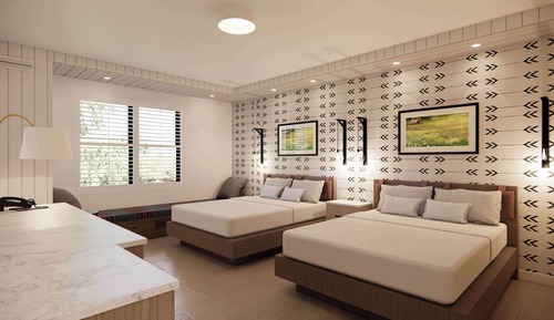 Habitación, 2 camas de matrimonio