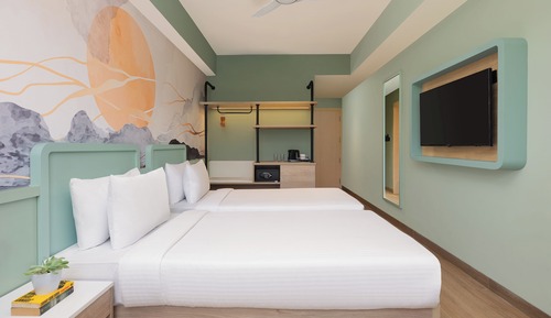 Habitación básica con 2 camas individuales
