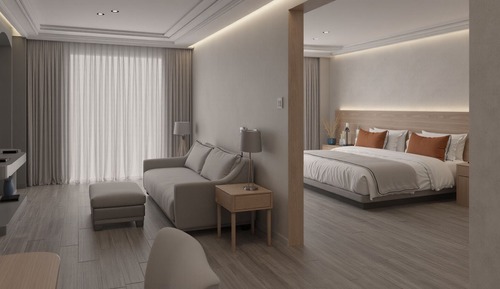 Suite estudio ejecutiva, balcón, vistas a la ciudad
