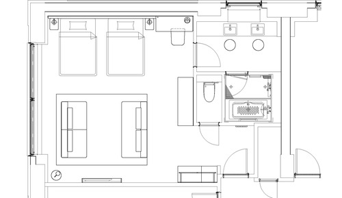 Habitación, no fumadores (Corner Suite)